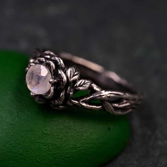 Oxidized Sterling Silver Serenity Ring