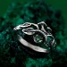 Unisex Gothic Wedding Ring – Witchy Statement Ring, Silver Geometric Design, Unique Gothic Jewelry for All Genders