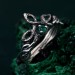 Whispering Leaves: Gothic Emerald Ring