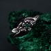 Elegant Silver Butterfly Emerald Ring – Winged Emerald and Silver Grace
