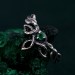 Silver Fairy Elven Ring: Small Vine Branch and Leaf Design