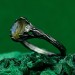 Airy Silver Engagement, Dark Floral Wildflower Ring, Ethereal Forest Fairy, Unique Romance, Mystical Fairy Band, Textured Branch Design