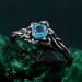 Unique Topaz Blossom Twig Ring – Enchanted Forest Design, Woodland Whispers Ring, Whimsical Vine Ring