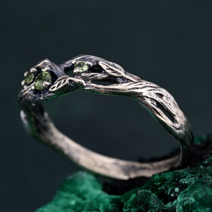 Eternal Tree Branch Silver Band - Woodland Whispers Design
