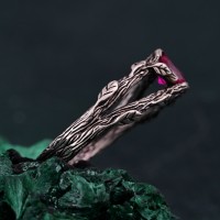 Branch ring in silver, Silver Branch Band, Nature's Touch Ring, Silverwood Wrap Ring, Twiggy Silver Ring, Woodland Branch Band
