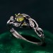 Silver Leaf Elegance: Nature's Finest Tree of Life Engagement Ring