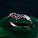 Artisan Amethyst Silver Ring - Luxurious Gold Overlay and Elegant Purple Gemstone