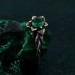 Unique Petal-Adorned Twig Ring - Floral Harmony and Botanical Elegance