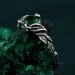 Gothic Elegance Engagement Ring - Mystical Darkness Silver Ring