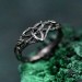 Artisanal Silver Tree Ring - Handcrafted Celtic Band with Nature-Inspired Triskele Design