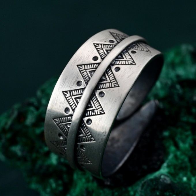 Mystical Boho Ring - Free Spirit Silver Adjustable Ring