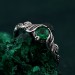 Gothic Elegance Engagement Ring - Mystical Darkness Silver Ring