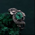 Heart of the Dragon: Gothic Emerald Ring