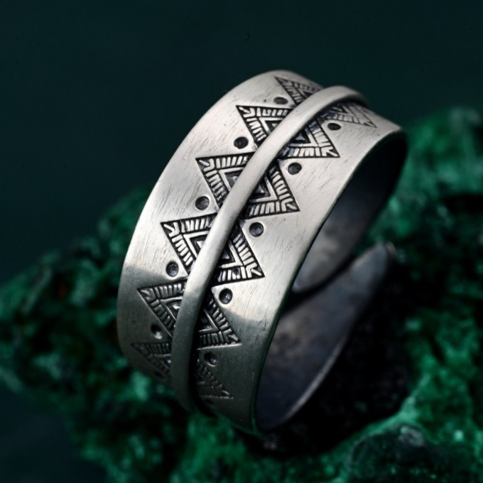 Mystical Boho Ring - Free Spirit Silver Adjustable Ring