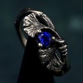 Boho Ginkgo Leaf Ring - Nature Inspired Silver Jewelry