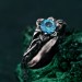 Unique Topaz Blossom Twig Ring – Enchanted Forest Design, Woodland Whispers Ring, Whimsical Vine Ring