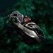 Serpentine Embrace Ring: Twisted and Entwined Snake Band