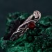 Leafy Twig Ring – Garnet-Embellished Nature-Inspired Jewelry