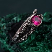 Branch ring in silver, Silver Branch Band, Nature's Touch Ring, Silverwood Wrap Ring, Twiggy Silver Ring, Woodland Branch Band