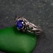 Leaf Embrace Sapphire Ring – Artistic Sterling Silver Botanical Engagement JewelryLeaf Embrace Sapphire Ring – Artistic Sterling Silver Botanical Engagement Jewelry