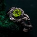 Exquisite Peridot Serpent Ring - Vintage Dragon Mystique in Fantasy Silver