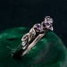 Artisan Amethyst Silver Ring - Luxurious Gold Overlay and Elegant Purple Gemstone