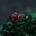 Flame of the Lotus: Gothic Ruby Ring