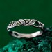 Peridot Engagement Ring with Celtic Wood Texture