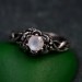 Gothic Sterling Silver Ring with Moonstone: A Celestial Dream