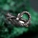 Unique Handcrafted Silver Serpent Gorgon Ring – Mystical Gothic Design, Powerful Symbolic Jewelry Gift