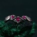Enchanted Forest Silver Ring Set - Whimsical Leaf Design Wedding Stack