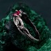 Delicate Twig Engagement Ring with Ruby – Leafy Branch Twisted Wedding Band
