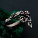 Enchanted Forest Ring - Braided Silver Band for Fantasy Engagement