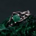 Silver Celtic Elegance: Classic Celtic Emerald Silver Ring