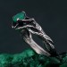 Celtic Emerald Silver Ring - Timeless Celtic Elegance