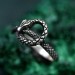 Unique Handcrafted Silver Serpent Gorgon Ring – Mystical Gothic Design, Powerful Symbolic Jewelry Gift