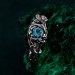 Elegant Sterling Silver Ring with Topaz Gemstone