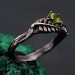 Enchant Forest Wedding Band – Peridot Fern Branchlet, Whispering Fern, Twig and Fern Design, Graceful Frond Ring