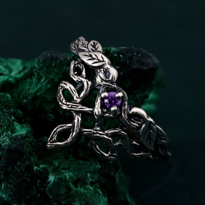 Nature-Inspired Woodland Witch Engagement Ring