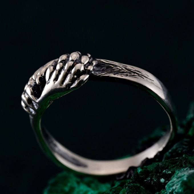 Handcrafted Lion's Paw Sterling Silver Ring – Artisan Animal Jewelry for Men and Women