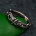 Elegant Silver Leaf Ring – Unique Botanical Wedding Band, Handcrafted Nature Jewelry