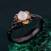 Enchanted Forest Ruby Ring - Unique Woodland Whispers and Blossom Twig Ring
