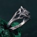 Enchanted Forest Fox Ring - Handcrafted Sterling Silver Statement Ring