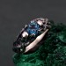 Gothic London Blue Topaz Engagement Ring - Enchanted Forest Wedding Ring