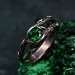 Shadowed Elegance Ring: Gothic Noir Silver Band