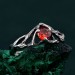 Celtic Garnet Silver Ring - Timeless Celtic Elegance
