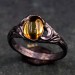 Moonlit Magic Black Witch's Wedding Ring & Woman Wilderness Ring