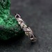 Handcrafted Silver Peridot Ring – Nature-Inspired Design with Leaf Detailing