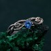 Stunning Leafy Branch with Topaz Ring – Unique Nature's Gemstone Adornment, Christmas Gift Idea