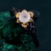 Enchanted Forest Amethyst Ring with Blossom Twig Design